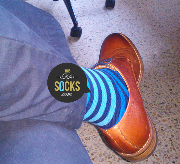 blue socks, blue stripes socks